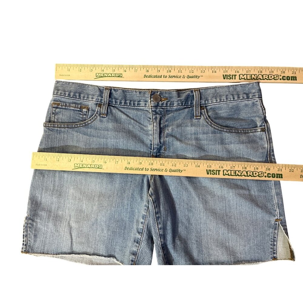Gap 1969 Boyfriend Denim Shorts 30/10 Split Hem Used - Picture 9 of 13